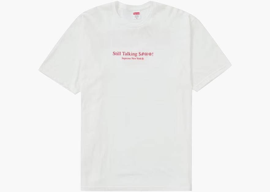 Supreme Still Talking Tee White | Hype Clothinga