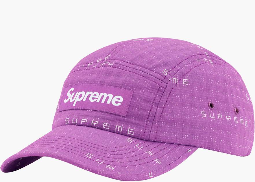 Supreme Stitch Jacquard Camp Cap Purple | Hype Clothinga