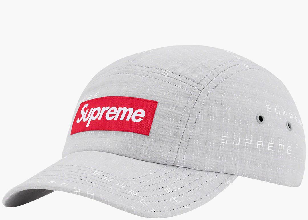 Supreme Reflective Stitch Camp Cap black-