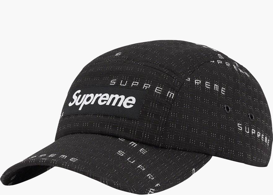 Supreme Stitch Jacquard Camp Cap Black | Hype Clothinga