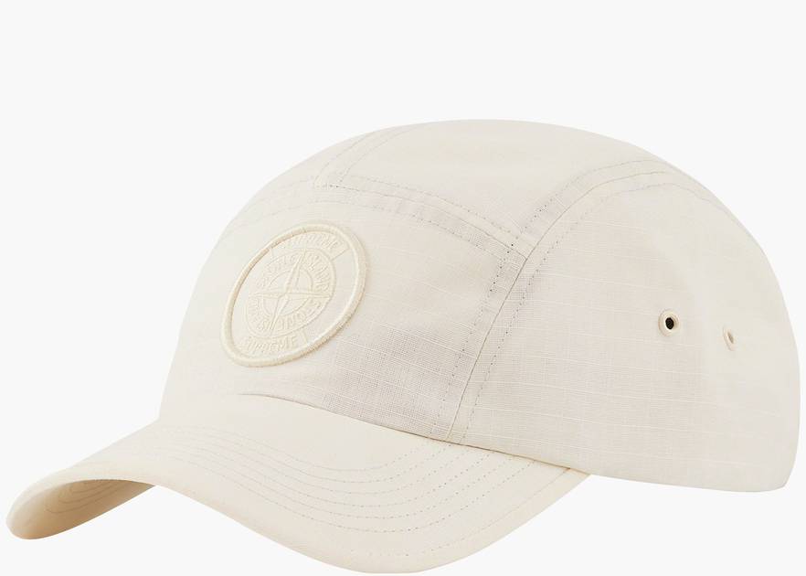 Supreme Stone Island Reactive Ice Camo Ripstop Camp Cap Tan