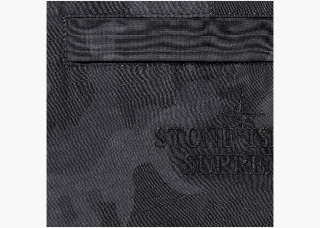 Supreme Stone Island Reactive Ice Camo Ripstop Cargo Pant Black