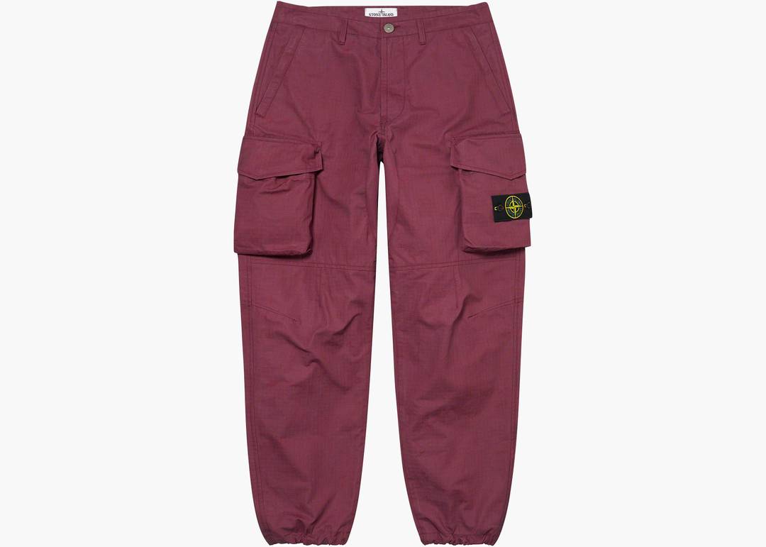 Supreme Stone Island Reactive Ice Camo Ripstop Cargo Pant Red 