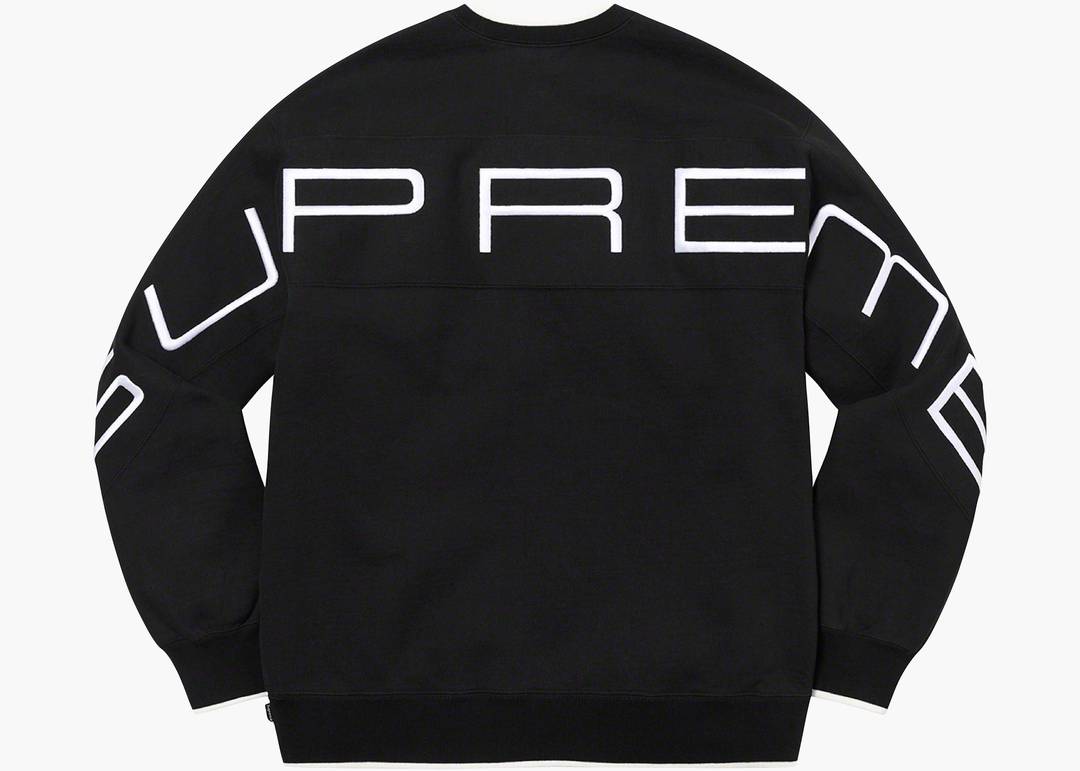 Supreme Stretch Crewneck Black | Hype Clothinga