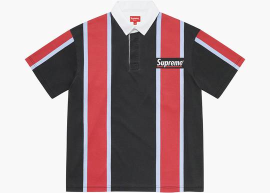 Supreme Stripe S/S Rugby Black | Hype Clothinga