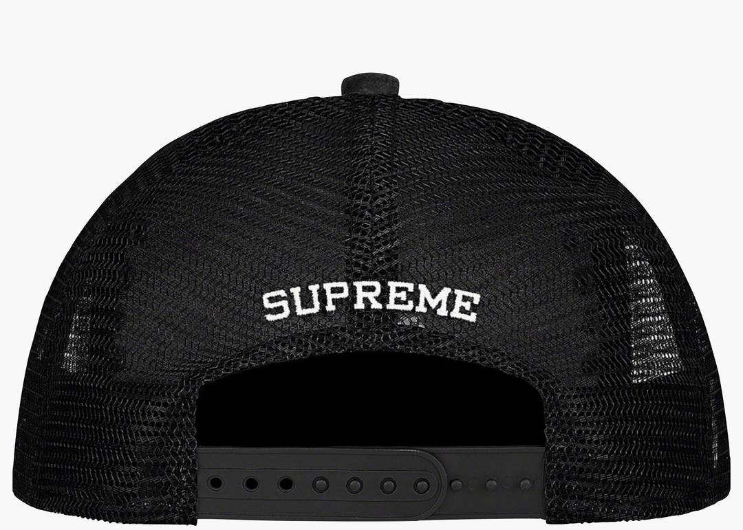 Supreme Studded Velvet Mesh Back 5-Panel Black | Hype Clothinga