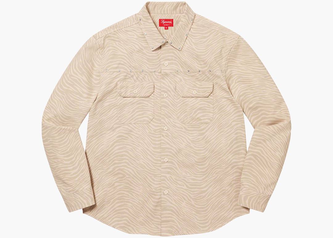 Supreme Studded Work Shirt StoneSupreme Studded Work Shirt Stone - OFour