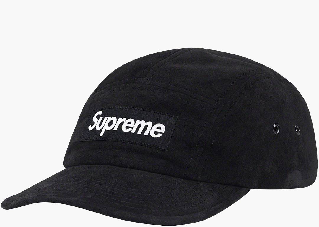 Supreme Suede Camp Cap (SS23) Black | Hype Clothinga