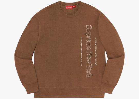 Supreme Sweatshirt Side Logo Crewneck Brown