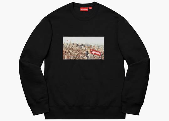 Supreme Sweatshirts Aerial Crewneck Black | Hype Clothinga