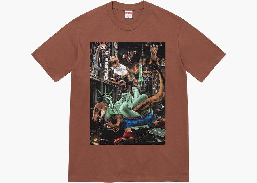 Supreme T-Rex Tee Brown | Hype Clothinga