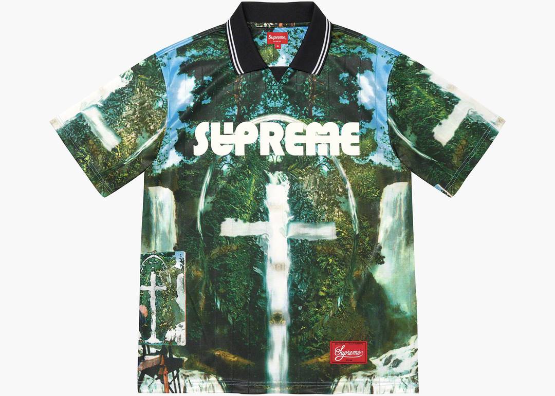 Supreme Tadanori Yokoo Soccer Jersey Green | Hype Clothinga