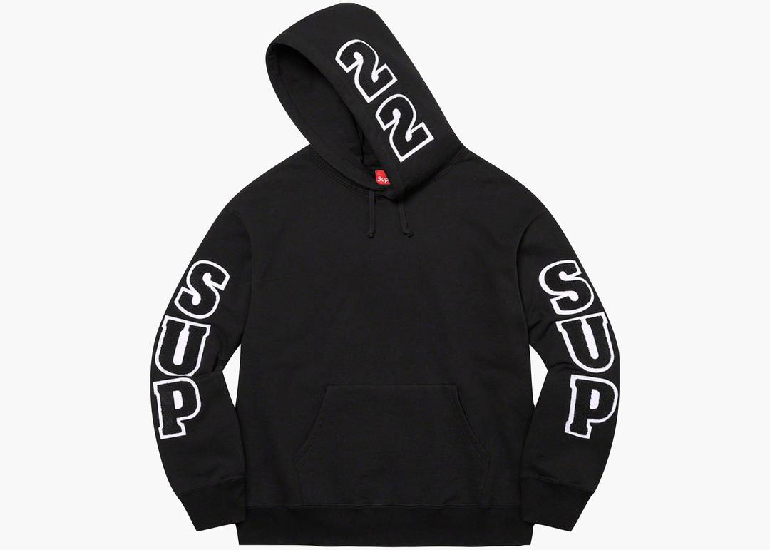 19Supreme Chenille Hooded Sweatshirt黒XL