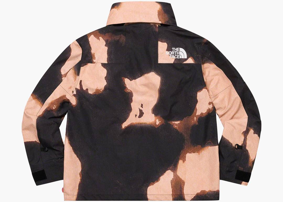 Supreme The North Face Bleached Denim Print Mountain Jacket Black