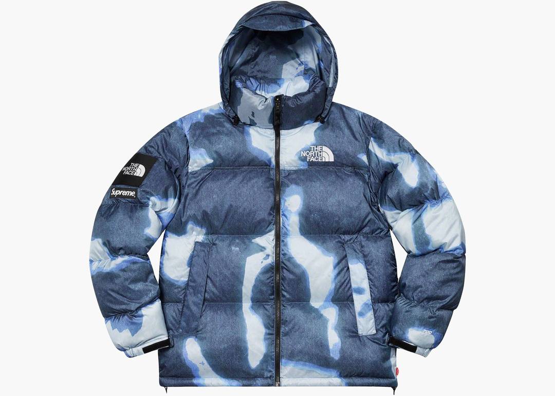 新品 Supreme×NorthFace ブリーチデニムプリント Roo lI-