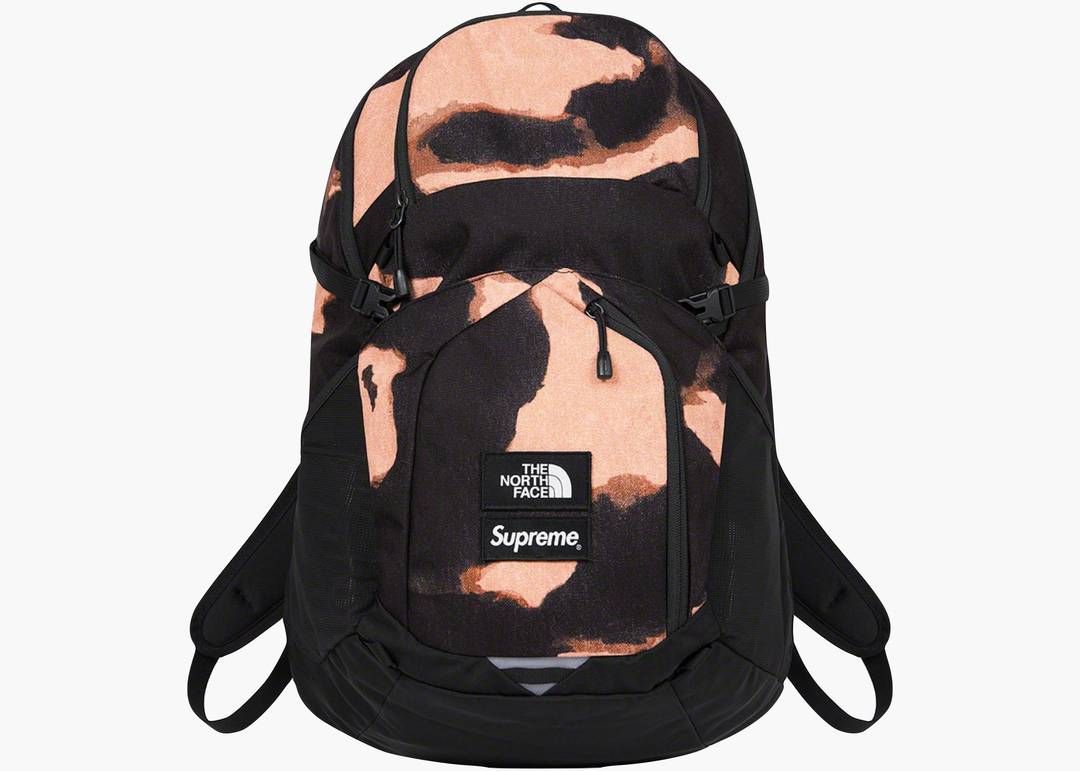 Supreme The North Face Bleached Denim Print Pocono Backpack Black
