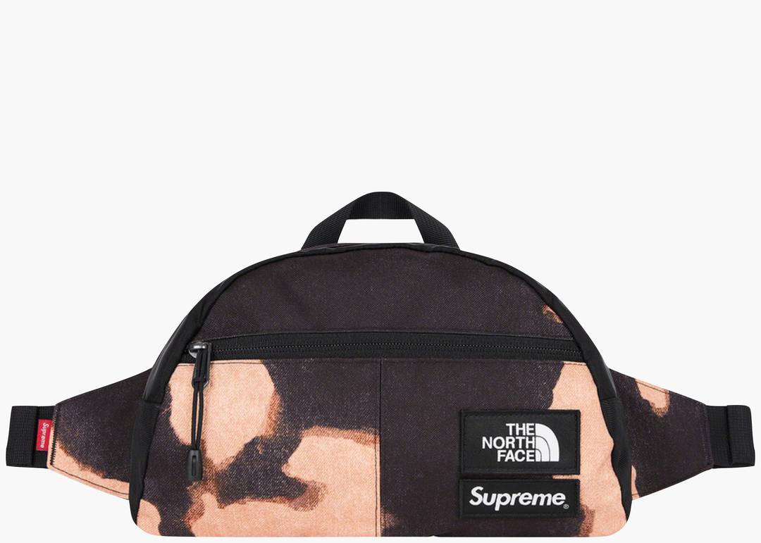 Supreme The North Face Bleached Denim Print Roo II Black | Hype