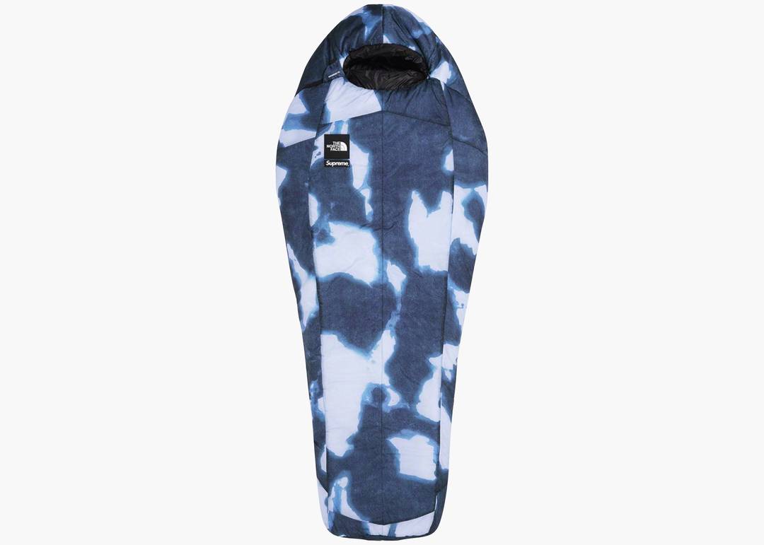 Supreme The North Face Bleached Denim Print Sleeping Bag Indigo