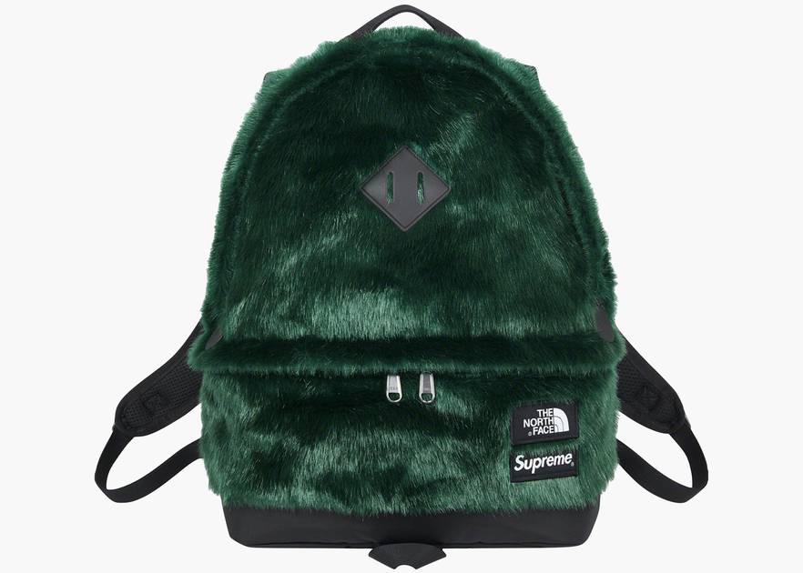 Supreme The North Face Faux Fur Backpack Green