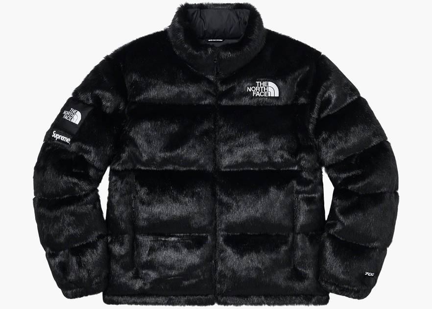 SUPREME CROC FAUX FUR JACKET BLACK L SS23