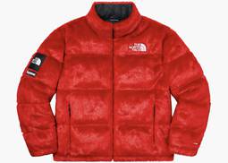 Supreme North Faux Fur Nuptse Jacket RED
