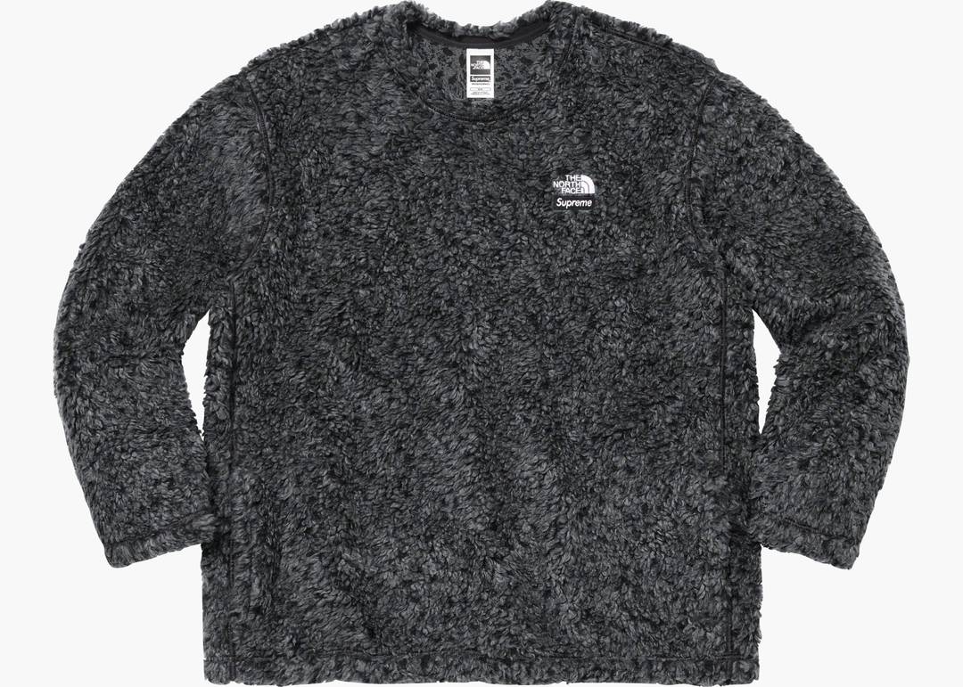 Supreme The North Face High Pile Fleece L/S Top Black | Hype Clothinga