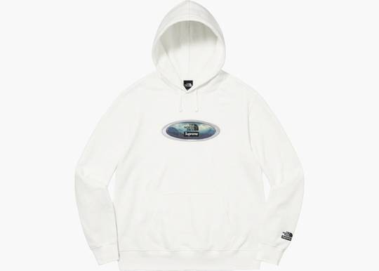 Supreme The North Face Lenticular Mountains Hooded Sweatshirt Black