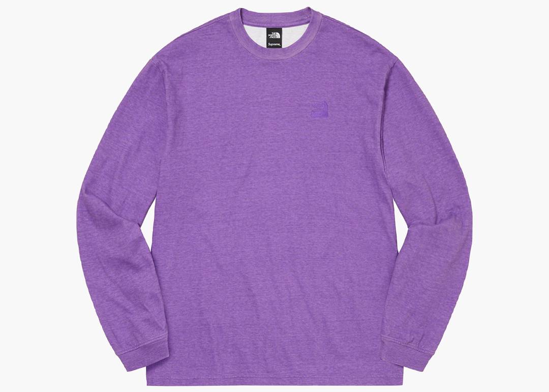 Supreme The North Face Pigment Printed L/S Top Purple | Hype Clothinga