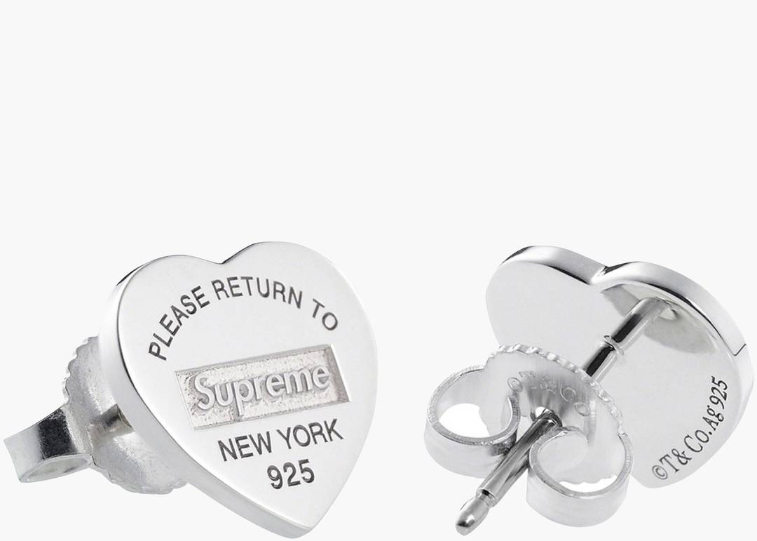 Supreme Tiffany Return To Tiffany Heart Tag Stud Earrings