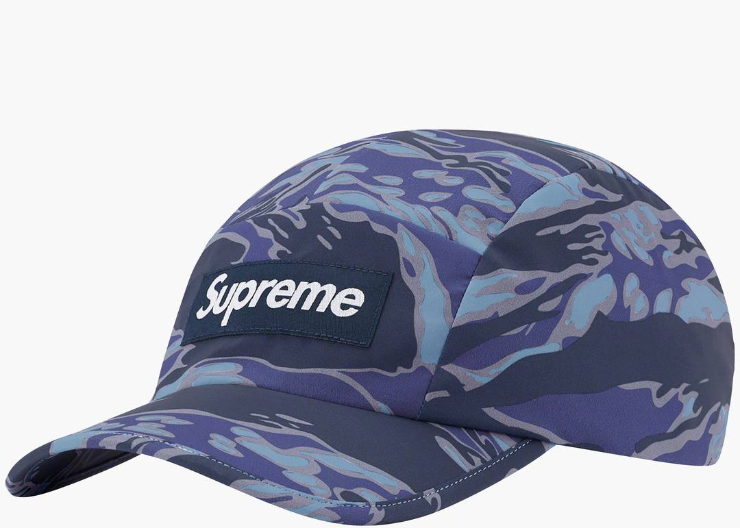 Supreme Tiger Camo Reflective Camp Cap Blue | Hype Clothinga