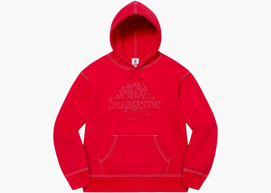 Supreme Timberland Hooded Sweatshirt (SS23) Red | Hype Clothinga