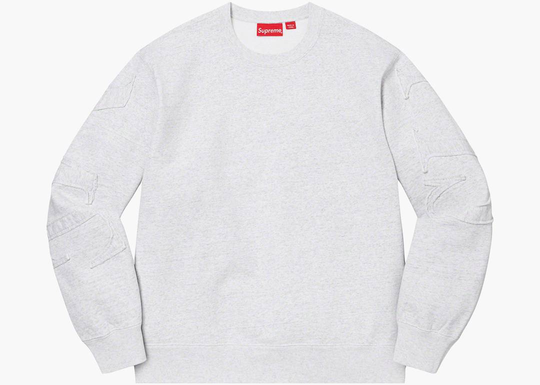 Supreme Tonal Applique Crewneck Ash Grey | Hype Clothinga