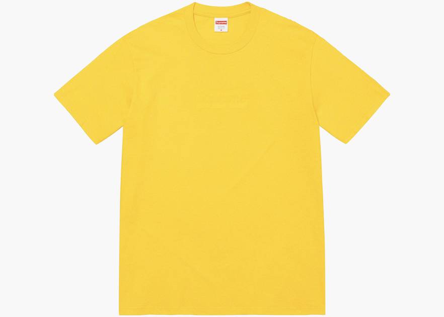 Supreme Tonal Box Logo Tee Yellow | Hype Clothinga