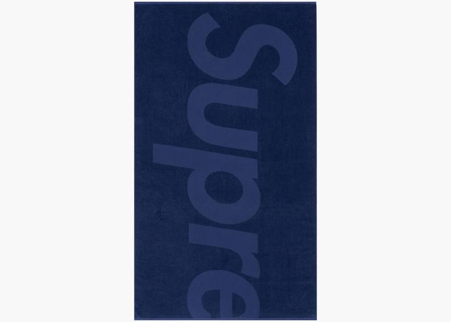 Supreme Tonal Logo Towel Navy | Hype Clothinga