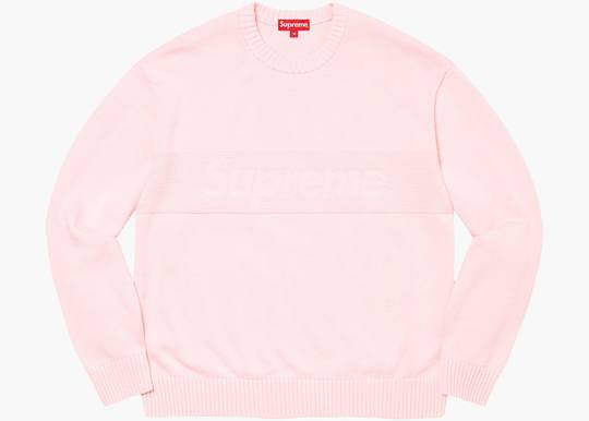 Supreme Tonal Paneled Sweater Pink | Hype Clothinga