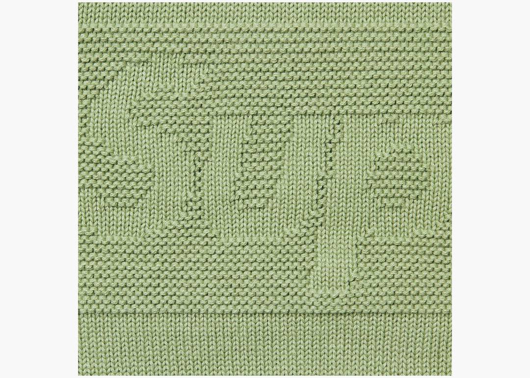 Supreme Tonal Paneled Sweater Dusty Green | Hype Clothinga