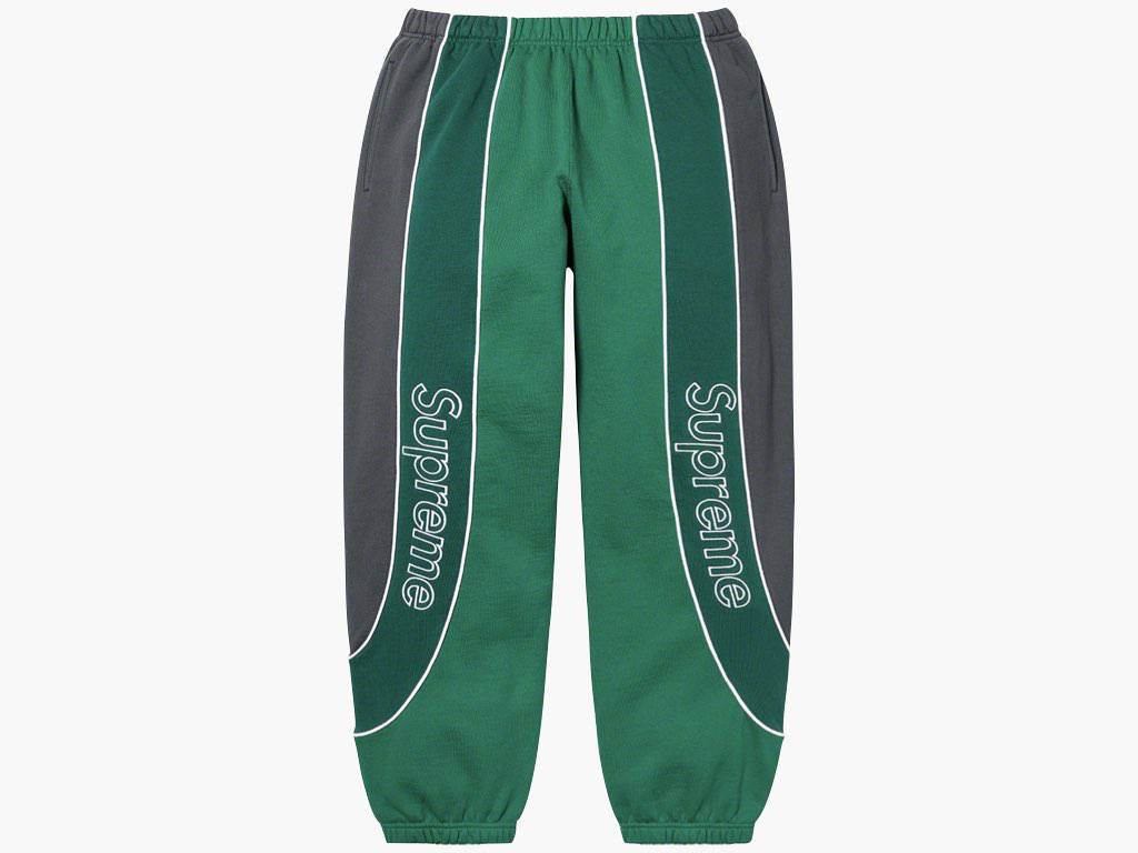 Supreme Track Paneled Sweatpant Light Pine | Hype Clothinga