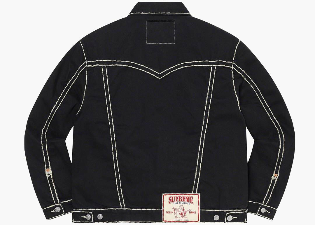 Supreme True Religion Denim Trucker Jacket Black for Men