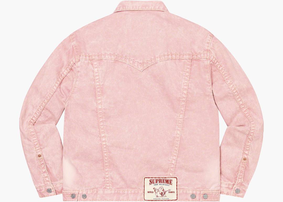 Supreme ss16 pink denim trucker jacket