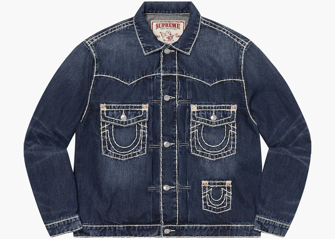 Supreme Denim Trucker Jacket  Jackets, Blue denim jacket, Long sleeve  tshirt men