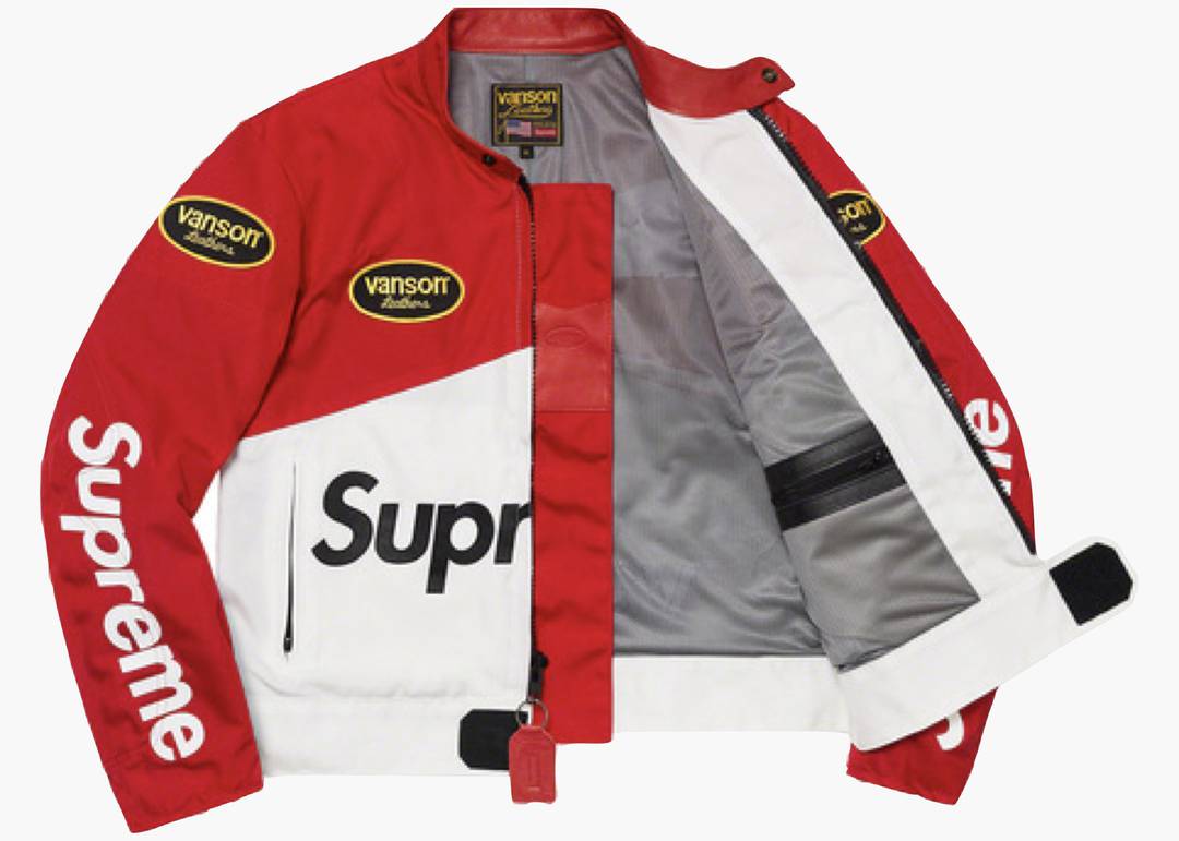 Shop Supreme 2020 SS Supreme Vanson Leathers Cordura Jacket Red by  BrandStreetStore