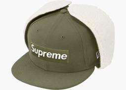 Supreme WINDSTOPPER Earflap Box Logo New Era Dark Olive