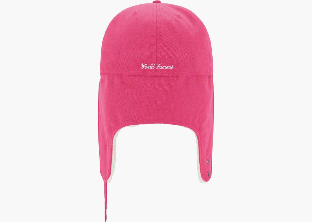 Supreme Earflap Box Logo New Era Pink | Hype Clothinga