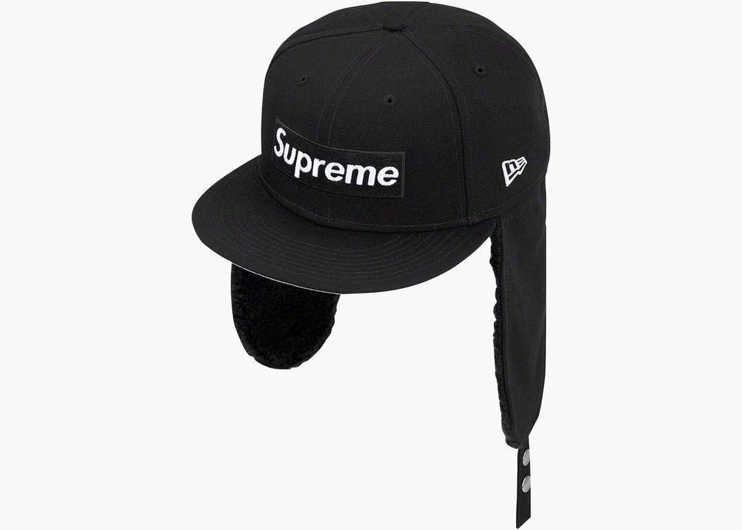 Supreme Earflap Box Logo New Era Black | Hype Clothinga