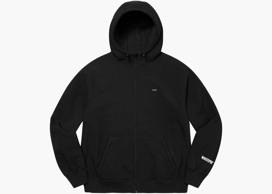 Supreme WINDSTOPPER Zip Up Hooded Sweatshirt (FW21) Black | Hype Clothinga