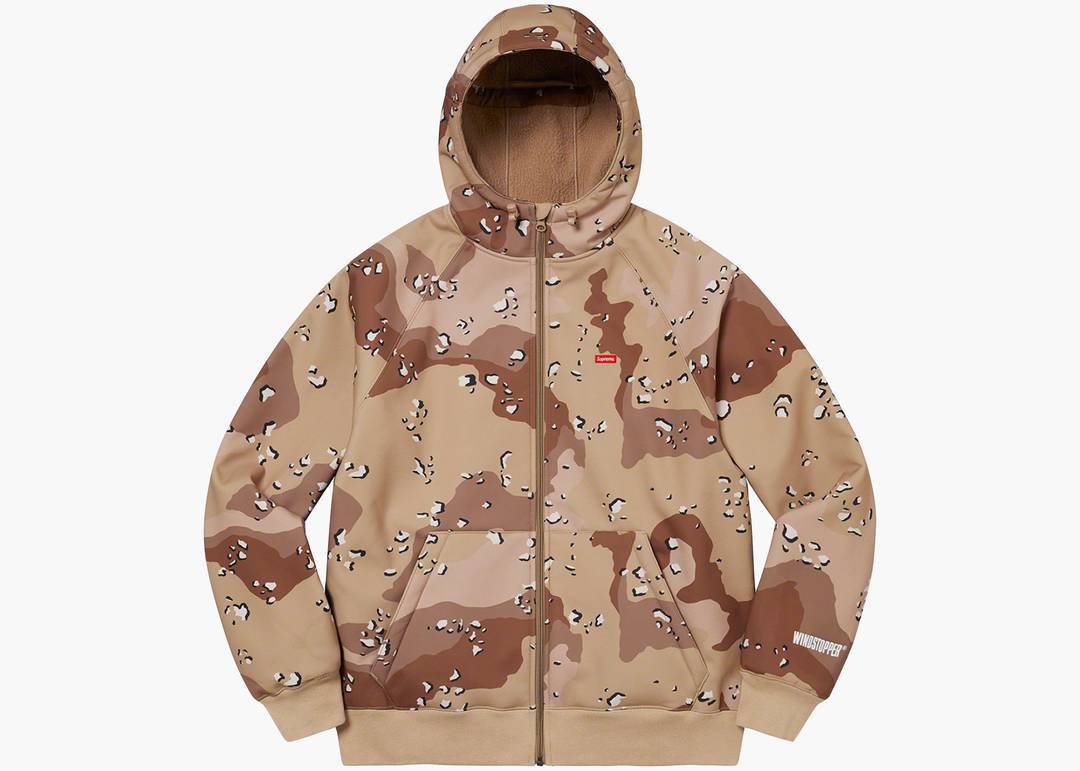 Supreme WINDSTOPPER Zip Up Hooded Sweatshirt FW Chocolate Chip