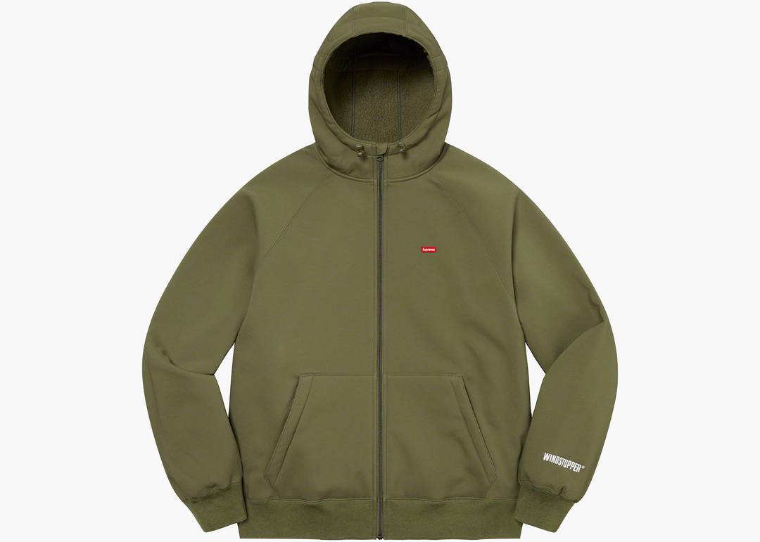 Supreme WINDSTOPPER Zip Up Hooded Sweatshirt (FW22) Dark Olive