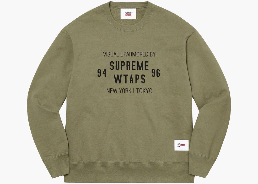 Supreme WTAPS Crewneck Light Olive | Hype Clothinga