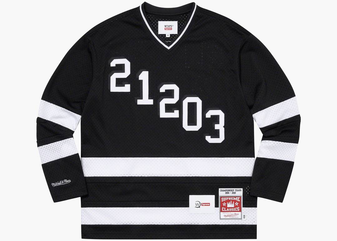 Supreme WTAPS Mitchell & Ness Hockey Jersey Black | Hype Clothinga