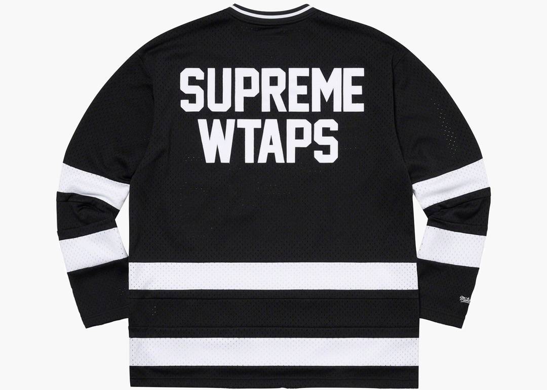 Supreme WTAPS Mitchell & Ness Hockey Jersey Black | Hype Clothinga